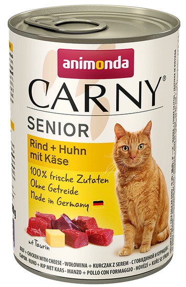 Animonda Carny Senior Wołowina, Kurczak + Ser puszka 400g - Image 2