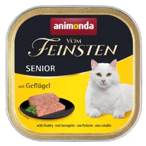 Animonda vom Feinsten Cat Senior z Drobiem tacka 100g