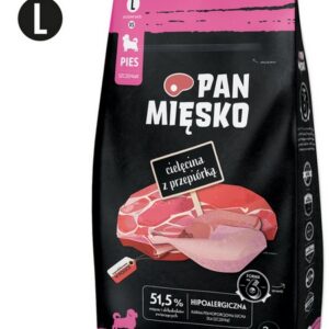 Pan Mięsko Karma sucha dla psa - dla szczeniąt cielęcina i przepiórka chrupki L 3kg
