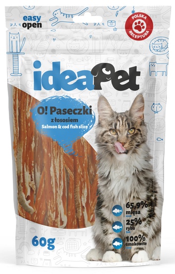 IdeaPet O! Kot Paski z łososiem 60g - Image 2