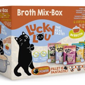 Lucky Lou Extrafood Broth-Mix-Box Multipack w bulionie saszetki 12x70g