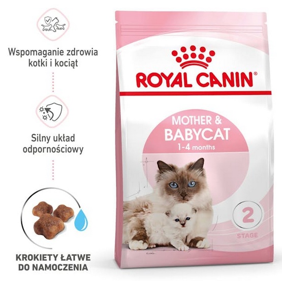 Royal Canin Mother&Babycat karma sucha dla kotek w okresie ciąży, laktacji i kociąt od 1 do 4 miesiąca 400g