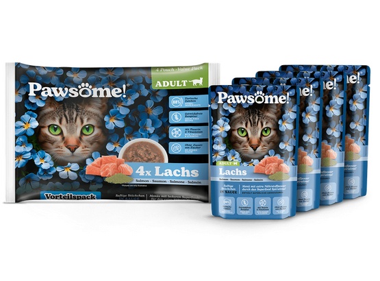 Pawsome Adult Lachs - łosoś saszetki 4x85g - Image 2