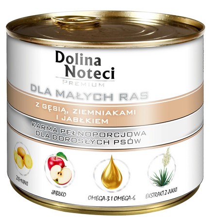 Dolina Noteci Premium Pies Mały Gęś, ziemniaki i jabłko puszka 185g - Image 2