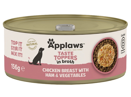 Applaws Dog Taste Toppers puszka z kurczakiem, szynką i warzywami 156g - Image 7