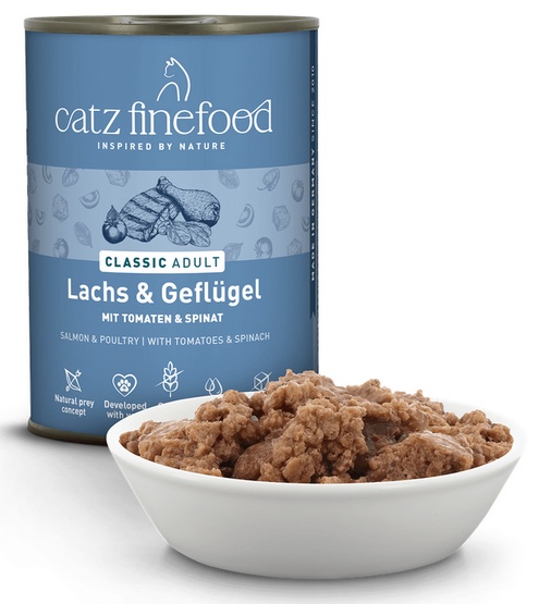 Catz Finefood Classic Łosoś i drób (N.05) puszka 400g - Image 2