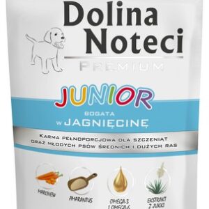 Dolina Noteci Premium Pies Junior Jagnięcina saszetka 300g