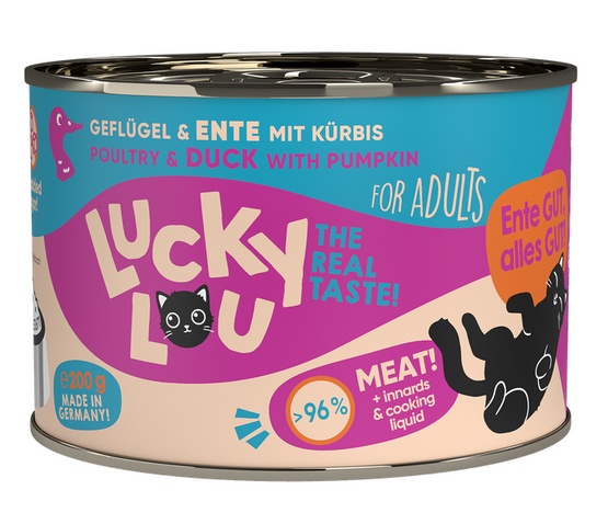 Lucky Lou Lifestage Adult Drób i kaczka puszka 200g - Image 3
