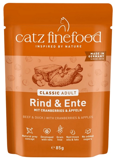 Catz Finefood Classic N.23 Wołowina i Kaczka saszetka 85g - Image 4