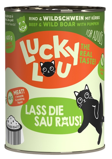 Lucky Lou Lifestage Adult Wołowina i dzik puszka 400g - Image 4