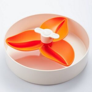 Spin Interaktywna miska Flower/Spin biało-pomarańczowa