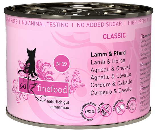 Catz Finefood Classic Jagnięcina i Konina (N.19) puszka 200g - Image 4