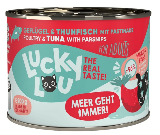 Lucky Lou Lifestage Adult Drób i tuńczyk puszka 200g - Image 3