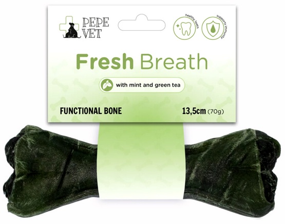 Paka Zwierzaka PEPE VET Kość funkcjonalna Fresh Breath 13,5cm