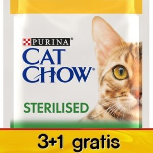 Purina Cat Chow Sterilised Kurczak saszetki 3+1 GRATIS 4x85g