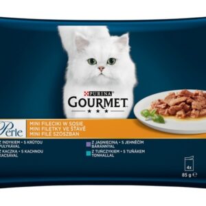 Gourmet Perle Indyk/Kaczka/Tuńczyk/Jagnięcina w sosie saszetki 4x85g