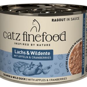 Catz Finefood Ragout in Sauce Łosoś i Dzika Kaczka (N.605) puszka 190g