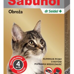 Sabunol Obroża przeciw pchłom dla kota odblaskowa 35cm