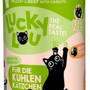 Lucky Lou Lifestage Kitten Drób i wołowina puszka 400g