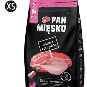 Pan Mięsko Karma sucha dla szczeniąt - cielęcina i przepiórka chrupki XS 9kg