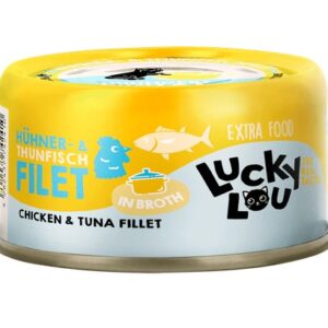 Lucky Lou Extrafood Kurczak i tuńczyk w bulionie puszka 70g
