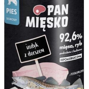 Pan Mięsko Karma mokra dla psa Indyk z dorszem puszka 400g