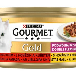 Gourmet Gold Wołowina i kurczak w sosie 85g