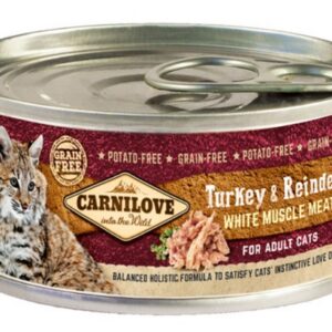 Carnilove Cat Turkey & Reindeer - indyk i renifer puszka 100g