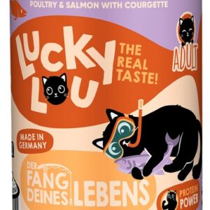 Lucky Lou Lifestage Adult Drób i łosoś puszka 400g