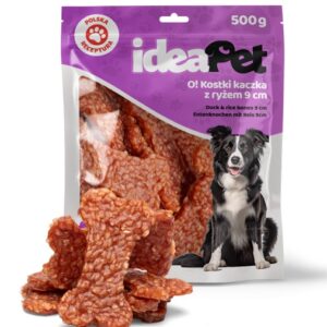 IdeaPet Kostki z kaczką i ryżem 9cm 500g