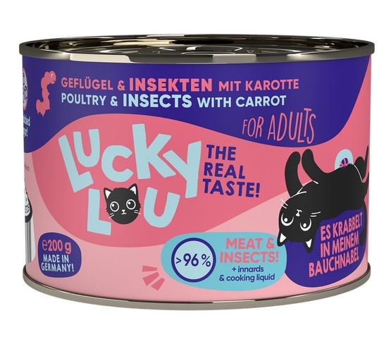 Lucky Lou Lifestage Adult Drób i owady puszka 200g - Image 3
