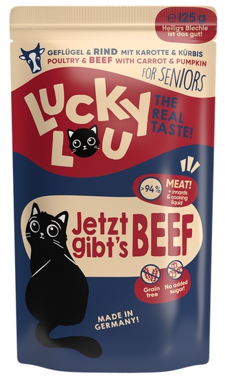 Lucky Lou Lifestage Senior Drób i wołowina saszetka 125g - Image 4