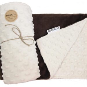 MIMIKO Pets Kocyk Minky-Dot 100x75cm jasny beż / brąz