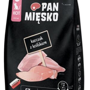 Pan Mięsko Karma sucha dla kociąt - kurczak i królik chrupki XS 1,6kg
