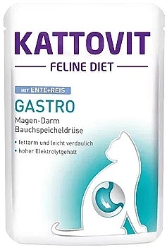 Kattovit Feline Diet Gastro kaczka i ryż saszetka 85g - Image 3
