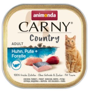 Animonda Carny Country Adult Kurczak, Indyk i Pstrąg tacka 100g