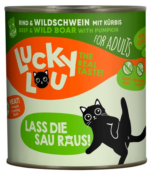 Lucky Lou Lifestage Adult Wołowina i dzik puszka 800g - Image 4