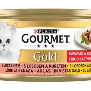 Gourmet Gold Łosoś i kurczak w sosie 85g