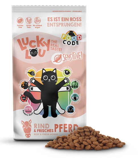 Lucky Lou Food Code Sensitive Wołowina & Konina 340g - Image 2