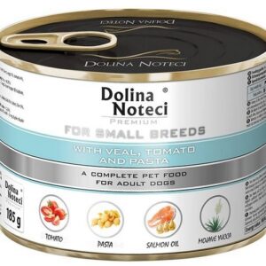 Dolina Noteci Premium Pies Mały Cielę, pomidor i makaron puszka 185g