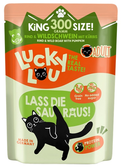 Lucky Lou Lifestage Adult Wołowina i dzik saszetka 300g - Image 2