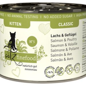 Catz Finefood Classic Kitten N.05 Łosoś i drób puszka 200g