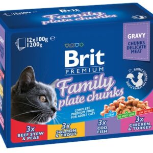 Brit Premium Cat Adult Multipack saszetki 12x100g