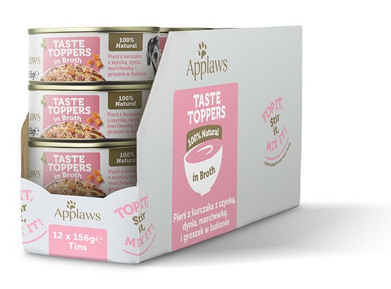 Applaws Dog Taste Toppers puszka z kurczakiem, szynką i warzywami 156g - Image 4