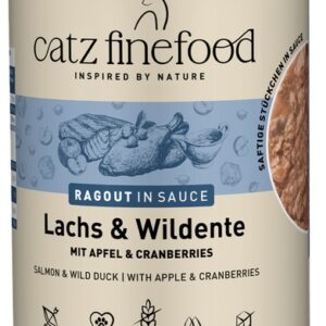 Catz Finefood Ragout in Sauce Łosoś i Dzika Kaczka (N.605) puszka 380g