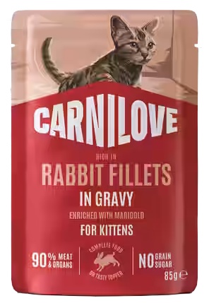 Carnilove Cat Rabbit Kitten - królik w sosie saszetka 85g