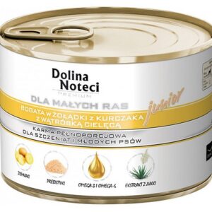 Dolina Noteci Premium Pies Mały Junior żołądki kurczaka i wątróbka cielęca 185g