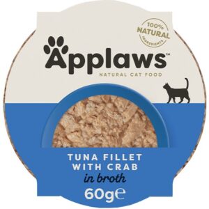 Applaws miseczka dla kota Filet z Tuńczyka z Krabami 60g