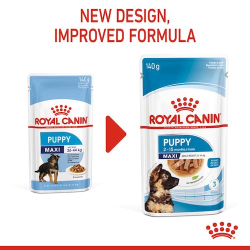 Royal Canin Maxi Puppy karma mokra w sosie dla szczeniąt, od 2 do 15 miesiąca życia, ras dużych saszetka 140g - Image 4