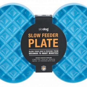 SloDog Slow Feeder Plate Miska spowalniająca duża kość turkusowa